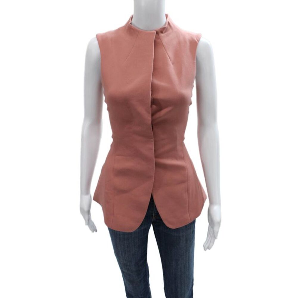 Aligne Women Sleeveless High Neck Blouse Pink Recycled Polyester Size 0